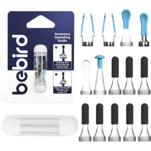 BEBIRD Official Original Accessory Only for Earsight Plus or R1 Ultra- 14 PCS Replacement Tip for Wet/Dry Wax Cleaning – Ear Spoons Accessories Set (New Spiral Structure!)
